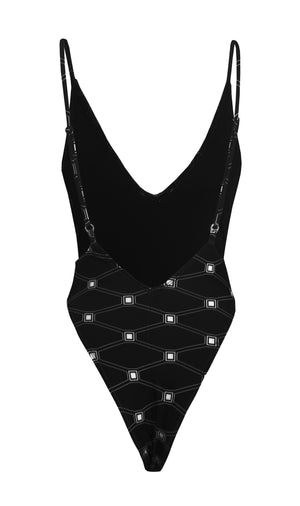 Luxton One Piece - Black Diamond Print